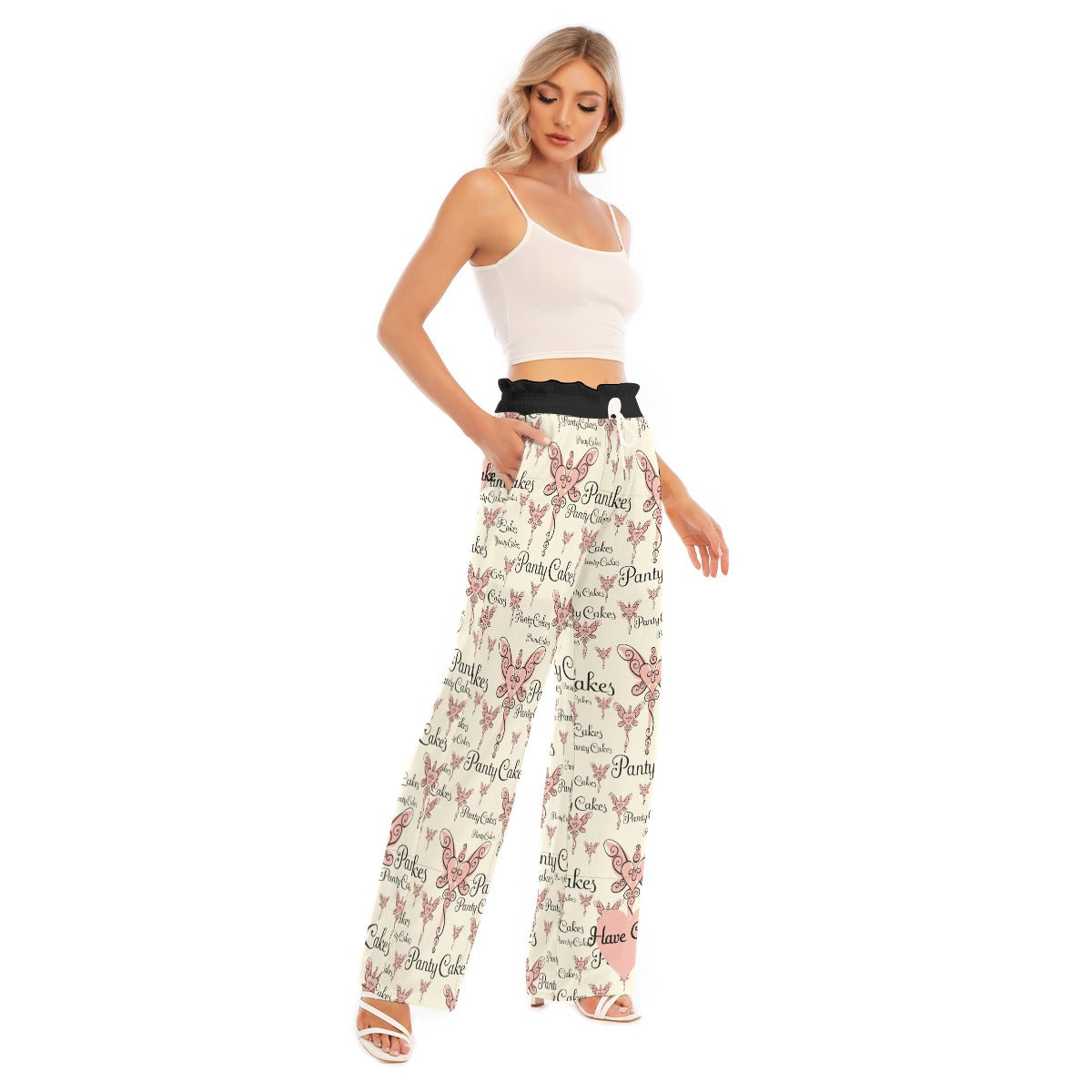 Pant Cakes PINK LOGO Wide Leg Pants